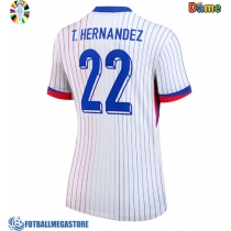 Fotballdrakt Dame Frankrike Theo Hernandez #22 Bortedrakt EM 2024 Kortermet